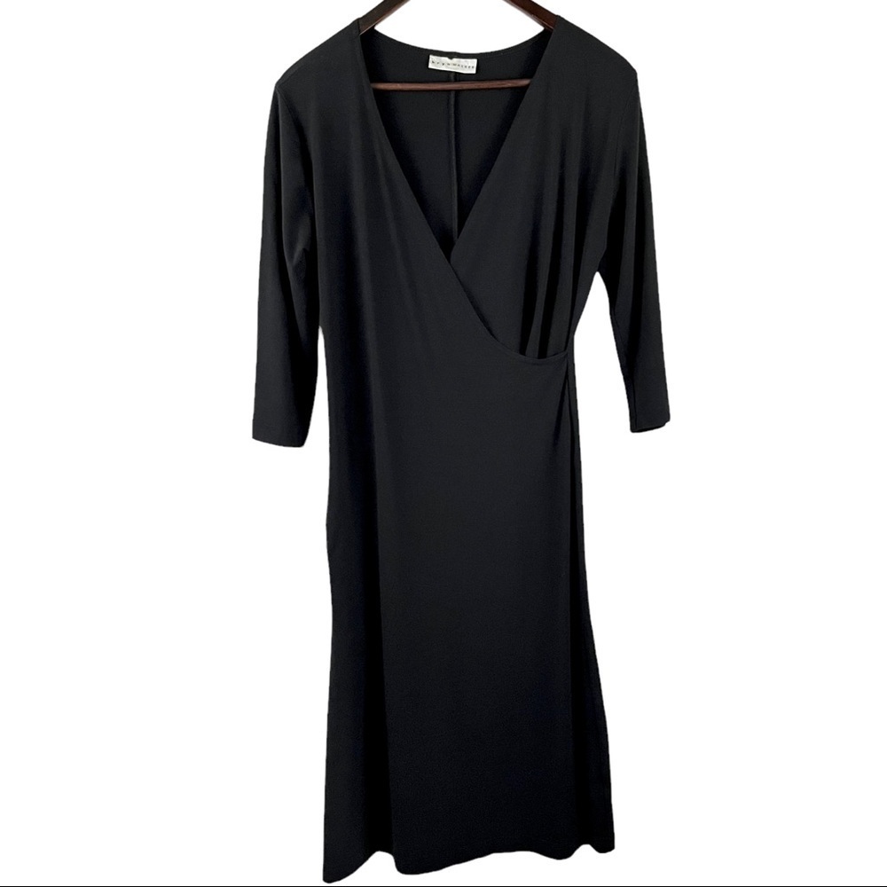 BRYN WALKER minimalist faux wrap dress